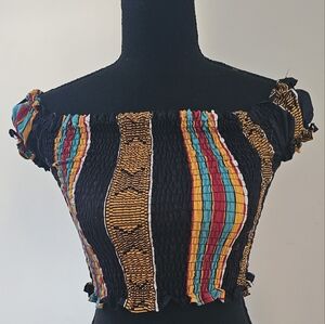 Girls smocked ruffle top kids size 4-5